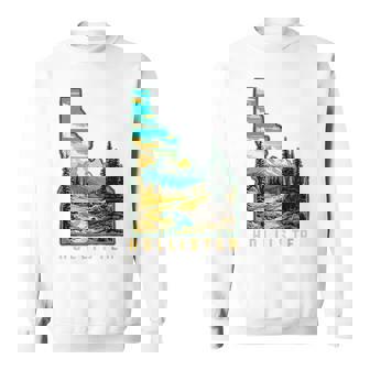 Hollister Idaho State Outdoor Nature Graphic Sweatshirt - Thegiftio