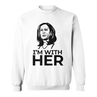 Ich Bin Bei Ihrer Wahlpräsidentin Kamala Harris 2024 Meme Sweatshirt - Geschenkecke