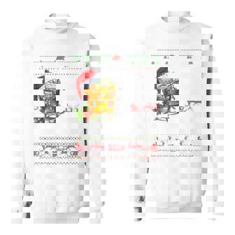 I'm Full Of Holiday Spirit Bourbon Ugly Xmas Sweater Pajamas Sweatshirt | Seseable UK