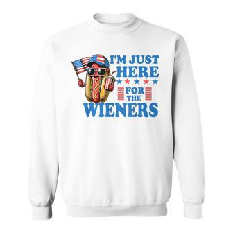 I'm Just Here For The Wieners 4Th Of July Hot Dog Men Sweatshirt - Monsterry DE