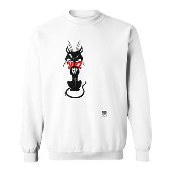 Jazz Cat Cool Music Apparel New York Sweatshirt - Monsterry