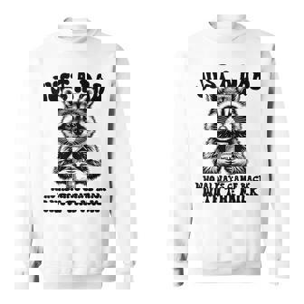 Just A Dad Who Always Came Back With The Milk Raccoon Dad Sweatshirt - Seseable