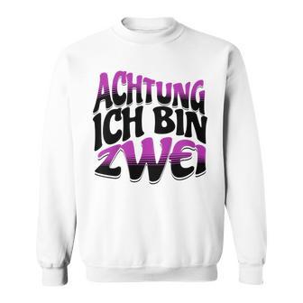 Kinder Achtung Ich Bin Zwei Geburtstag 2 Geburtstagsfeier Sweatshirt - Geschenkecke