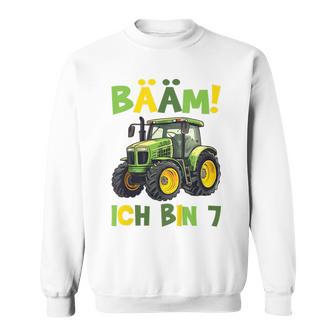 Kinder Bääm Ich Bin 7Ier Jahre Junge 7Th Birthday Tractor Sweatshirt - Geschenkecke