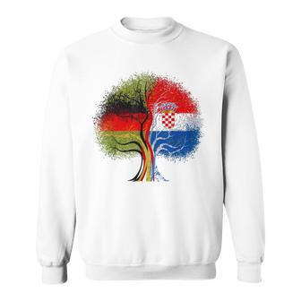 Kroatien Deutschland Flagge Baum Croatian German Sweatshirt - Geschenkecke