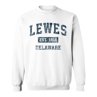 Lewes Delaware Deintage-Sportdesign Marineblau-Druck Sweatshirt - Geschenkecke