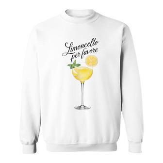 Limoncello Per Favore Italy Italian Lemon Gray Sweatshirt - Geschenkecke