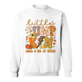 Little Pumpkin Lot Of Spice Leopard Pumpkin Season Halloween Sweatshirt - Thegiftio UK