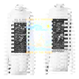 I Live In A Van-Gogh Down-By The River Sweatshirt | Mazezy