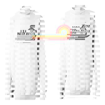 I Love Nixon Personalizado Retro Sunset Primer Nombre Camisa de entrenamiento - Regaloses