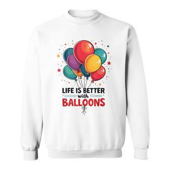 Lustiger Looner Mit Aufschrift „I Love Balloons“ Für Ballonliebhaber Sweatshirt - Geschenkecke