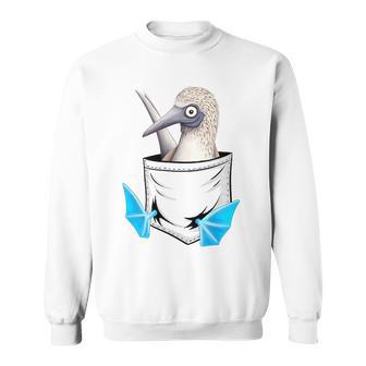 Lustiger Meeres-Vogel Blaufußtölpel In Der Tasche Sweatshirt - Geschenkecke