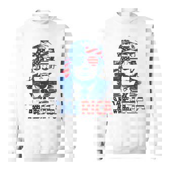 'Merica Trump Happy 4Th Of July Trump Patriot American Flag Sweatshirt - Monsterry