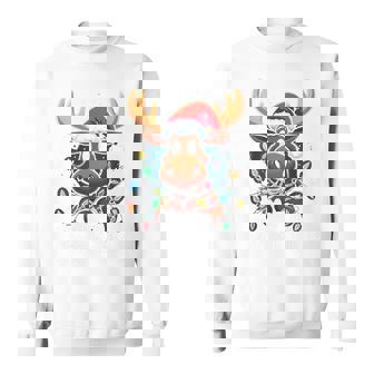 Merry Christmoose Christmas Moose Holiday Sweatshirt | Mazezy