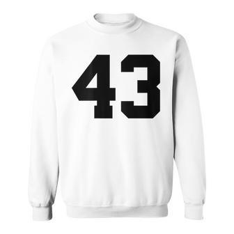 Nummer 43 Nummer Auf Der Rückseite Team Trikot Geburtstag Sweatshirt - Seseable