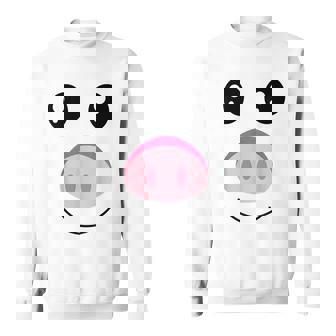 Pig Face Swine Halloween Costume For Couples & Family Sweatshirt - Monsterry
