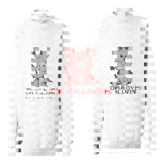 Pig Halloween Pig Cute Devil Halloween Sweatshirt - Seseable