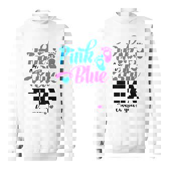 Pink Or Blue Tia Loves You Gender Reveal Baby Announcement Sweatshirt - Thegiftio UK