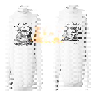 Pit Bull Dogs Ghost Witch Mummy Halloween Pumpkins Spooky Sweatshirt - Thegiftio UK