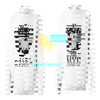 Pixel Pet Ate My Digital Homework Yellow Lab Dog K9 Sweatshirt - Monsterry