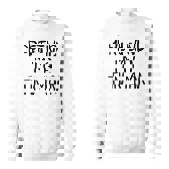Pretend I'm A Tin Man Costume Family Group Lazy Halloween Sweatshirt - Monsterry
