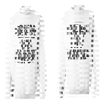 Pretend I'm A Vampire Family Lazy Halloween Party Costume Sweatshirt - Monsterry