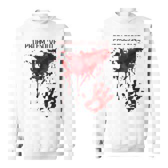 Problem Solved Bloody Blood Stained Horror Zombie Sweatshirt - Thegiftio UK