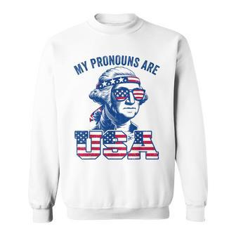 My Pronouns Are Usa Patriotic 4Th Of July Sweatshirt - Monsterry AU