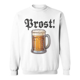 Prost Oktoberfest Bierfest Munich Lederhosen Gray Sweatshirt - Geschenkecke