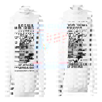 Proud Maga Garbage Trump Supporter Trump Garbage Truck Sweatshirt | Mazezy