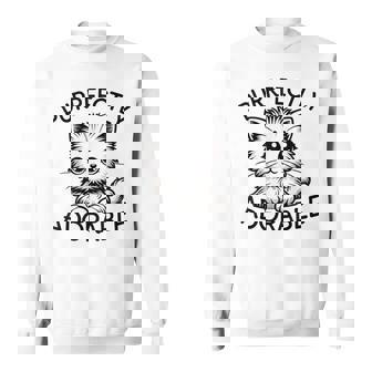 Purrfectly Adorable Fluffy Kitten Kitty Cat Graphic Sweatshirt | Mazezy