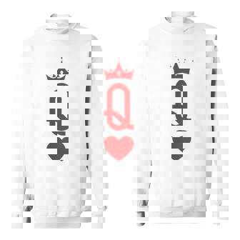 Queen Of Heart King And Queen Easy Couple Halloween Costume Sweatshirt - Monsterry