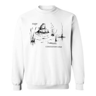 Rage Consumes Me Frog Sweatshirt - Thegiftio UK
