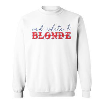 Red White And Blonde Sweatshirt - Monsterry