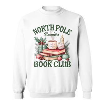 Retro North Readers Pole Book Club Bookish Christmas Reading Sweatshirt - Thegiftio UK