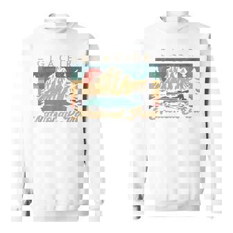 Retro Vintage Graphic Glacier National Park Sweatshirt - Thegiftio UK