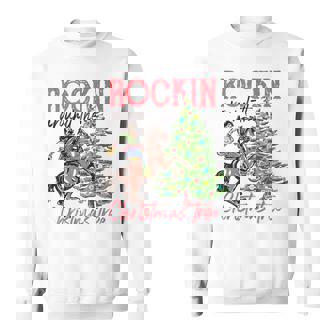 Rockin Around The Christmas Tree Western Cowboy Cowgirl Sweatshirt - Thegiftio