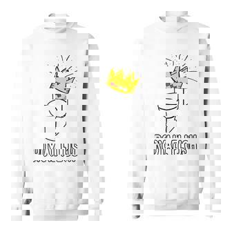 Royal Flush Poker Hand Cards Toilet Crown Text Meme Sweatshirt - Monsterry