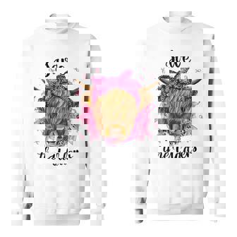 Save The Udders Breast Cancer Awareness Warrior Cow Support Sweatshirt | Mazezy
