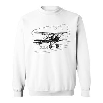 Se4 Britischer Doppeldecker Fliegende Wolken Sweatshirt - Geschenkecke