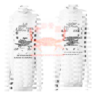 Seafood Restaurant Crab Traditional Chinese Taiwan Style Taiwan Restaurant Taiwan Izakaya Luciao Souvenir Sweatshirt - Monsterry