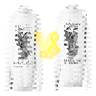 In September We Wear Gold Childhood Cancer Awareness Ribbon Sweatshirt | Mazezy