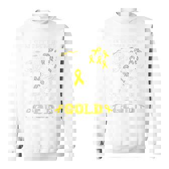 In September We Wear Gold Trex Childhood Cancer Awareness Sweatshirt | Mazezy