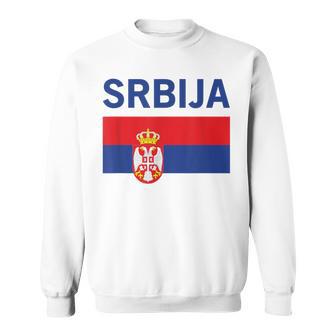 Serbian Flag Football Fan Serbia Srbija Sweatshirt - Seseable