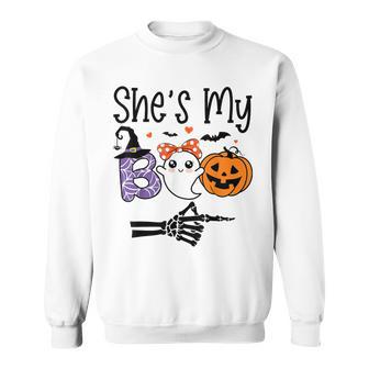 She's My Boo Cute Matching Halloween Pajama Couples Sweatshirt - Monsterry