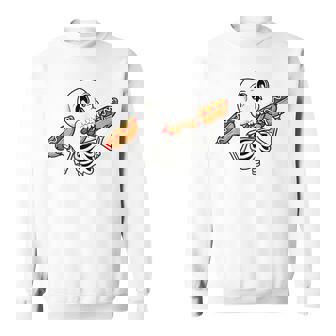 Skeleton With Hot Dogs Halloween Hotdog Lover Food Boys Sweatshirt - Monsterry