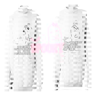 Spooky Dad Family Cute Pink White Ghost Boo Halloween Sweatshirt - Thegiftio UK
