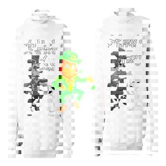 St Patrick's Gray Alien Green Beer History Parade Sweatshirt - Monsterry