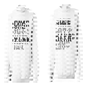 Summer Nights & Ballpark Lights Summer Baseball Fan Sweatshirt - Monsterry