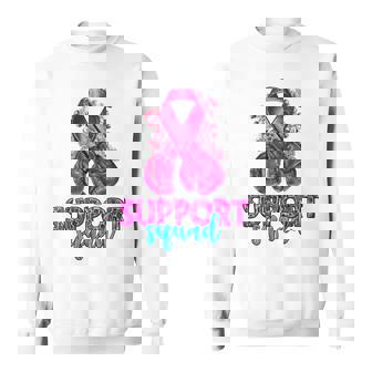 Support Squad Breast Cancer Awareness Boxing Gloves Sweatshirt | Mazezy